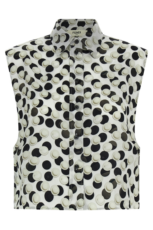 Polka dot crop top Multicolor