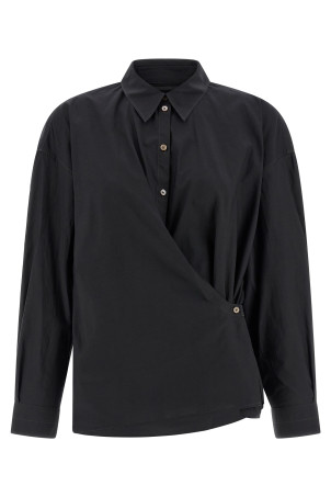 'Straight Collar Twisted' shirt Black