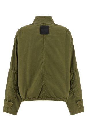 Canvas bomber jacket Green