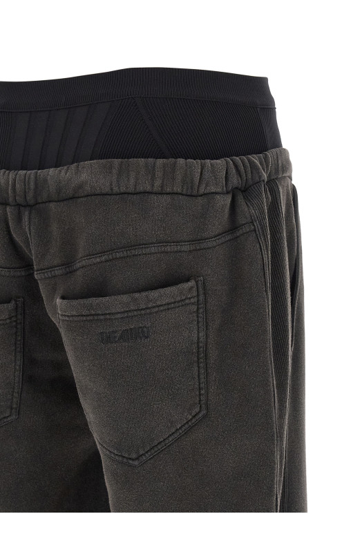 Faded American fleece joggers Black