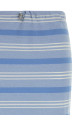 Striped piqué skirt BLUE