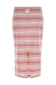 Striped piqué skirt Pink