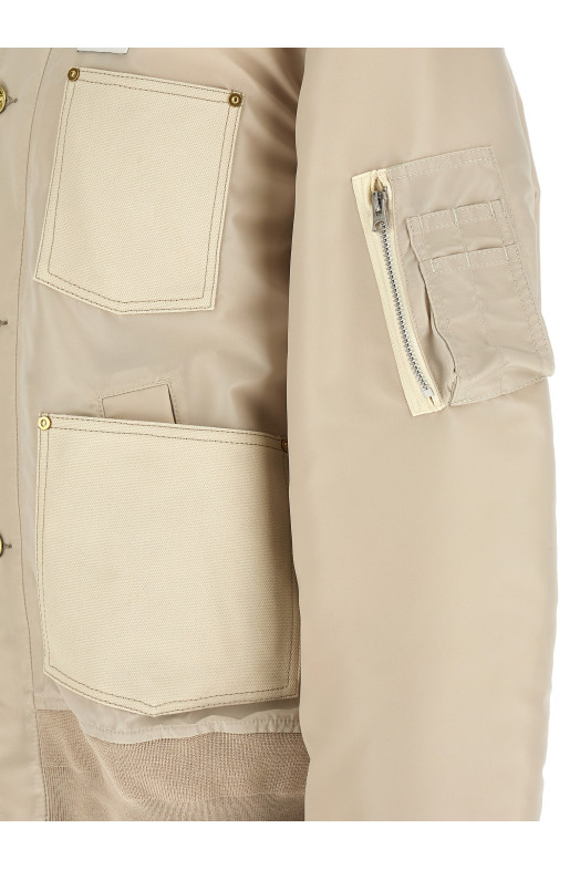 Sacai x Carhartt WIP 'Duck' jacket Beige