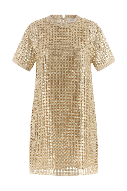 Dazzling knit dress Yellow