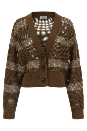 ‘Dazzling Stripes’ cardigan Brown