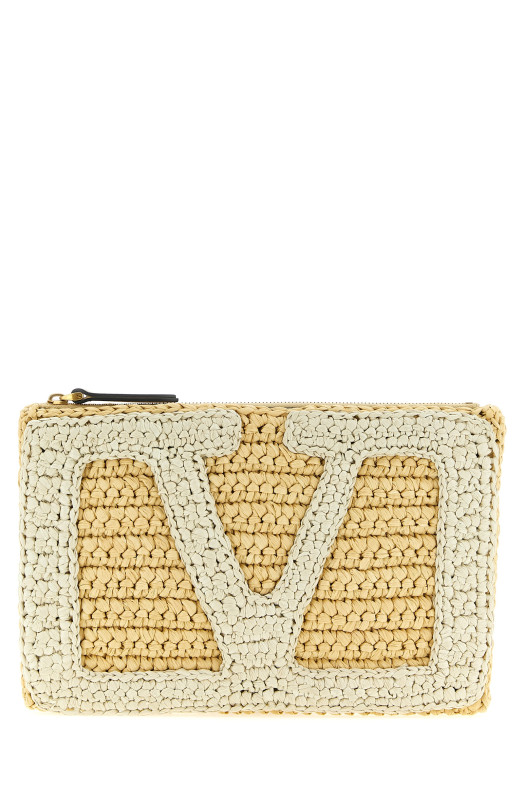 ValentinoGaravani 'VivaSuperstar Crochet' clutch bag Beige