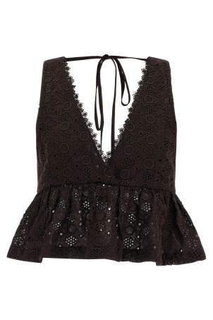 'Kiersten' top Brown