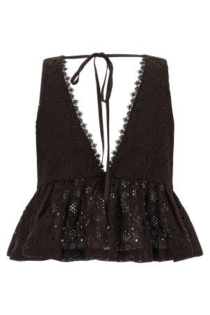 'Kiersten' top Brown