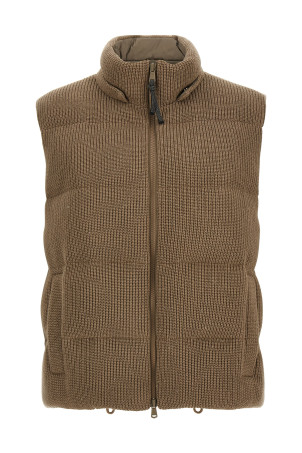 Sleeveless down jacket Brown