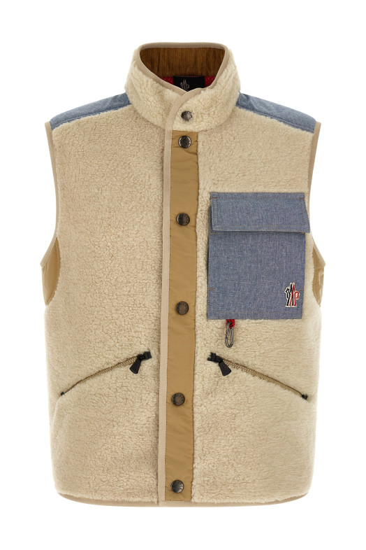 Teddy & Chambray vest  Multicolor
