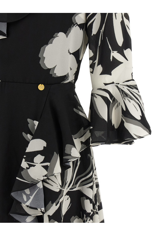 Georgette dress Black-grey