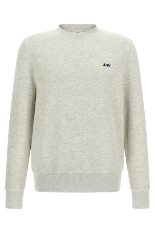 Logo embroidery sweatshirt Gray