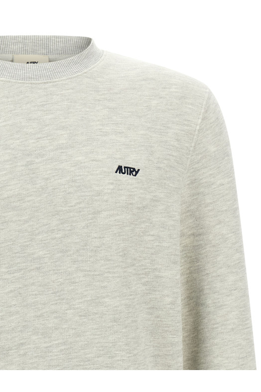 Logo embroidery sweatshirt Gray