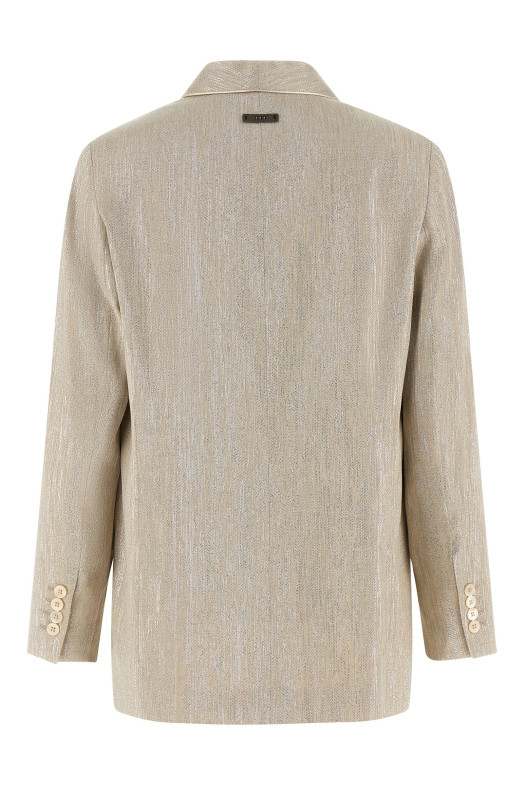 Lamé thread blazer Beige