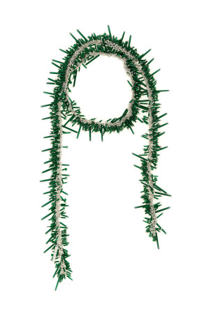 'Embroidered Scarf' necklace Green