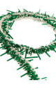 'Embroidered Scarf' necklace Green