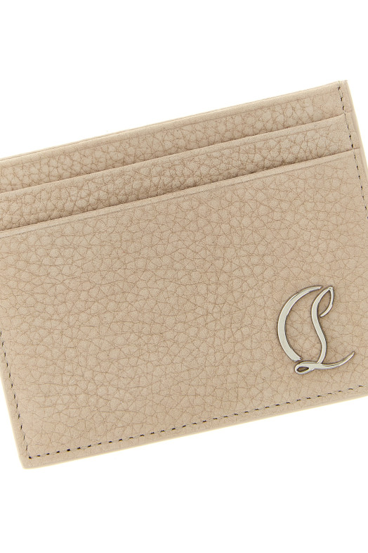 'Mooncrest' card holder Beige