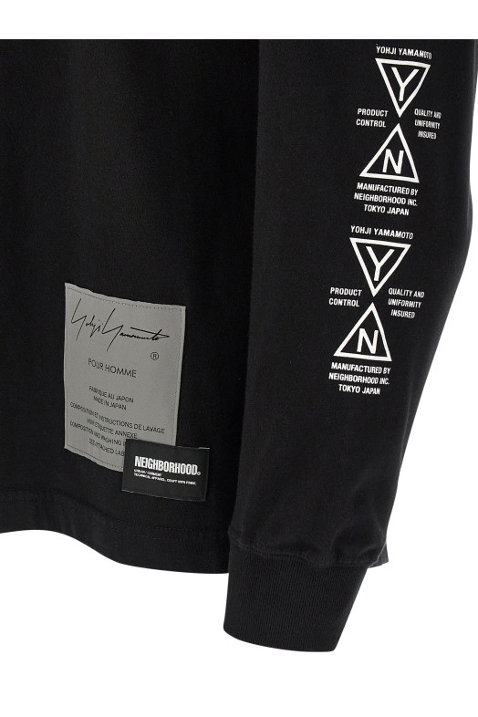 Yohji Yamamoto × NH 'LS TEE' T-shirt  Black