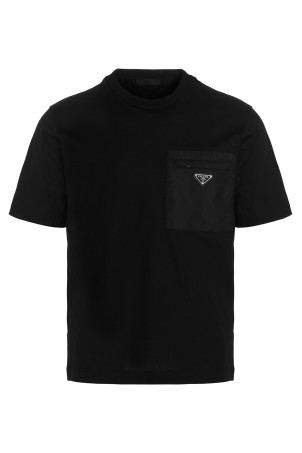 Re-Nylon pocket T-shirt Black