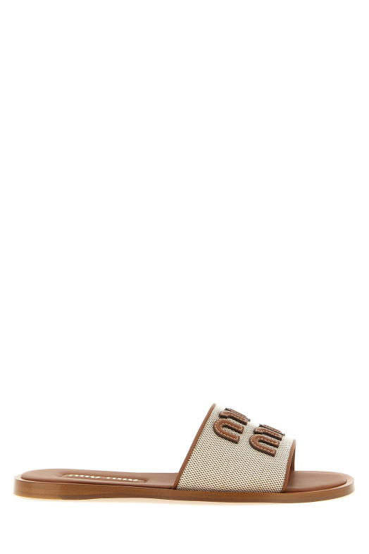 Logo patch slides Brown