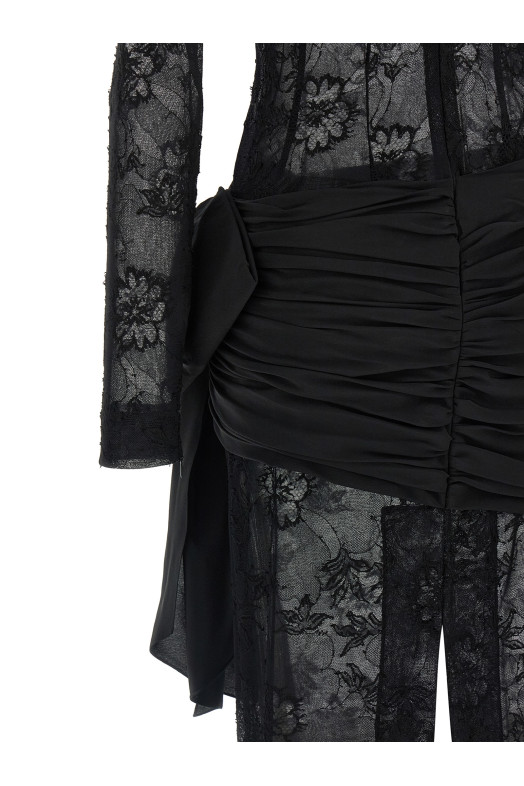 'Lace Bustier' dress Black