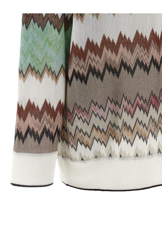 Snake lamé viscose cardigan Multicolor
