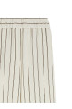 Pinstriped twill pants White