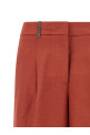 Linen viscose bermuda shorts Red