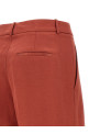 Linen viscose bermuda shorts Red