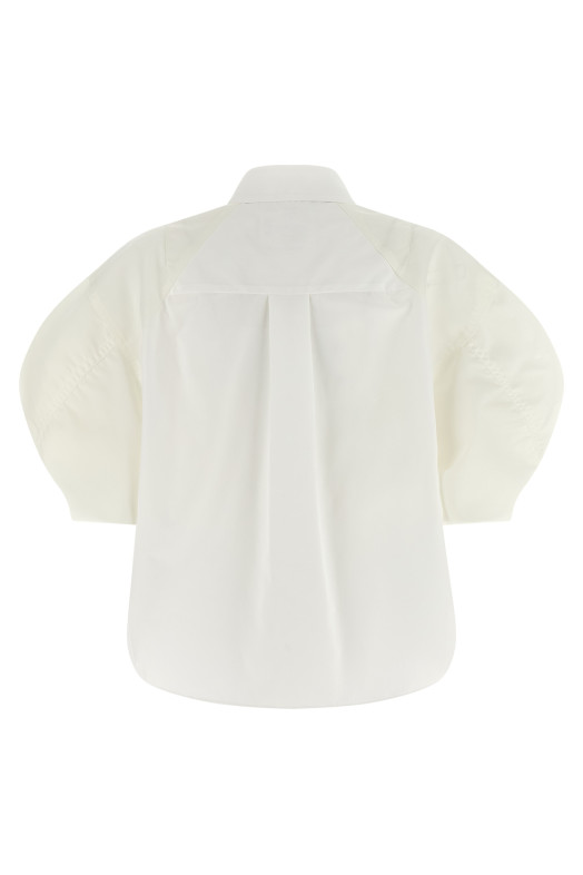 Bomber sleeve shirt White