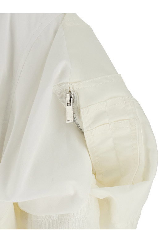 Bomber sleeve shirt White