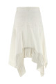 Satin denim skirt White