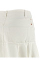 Satin denim skirt White