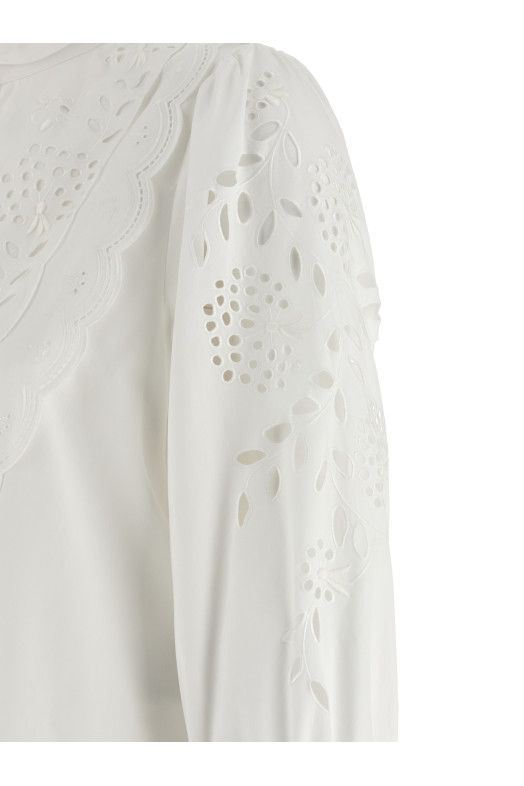 Shirt Valentino Garavani embroidered Sangallo White