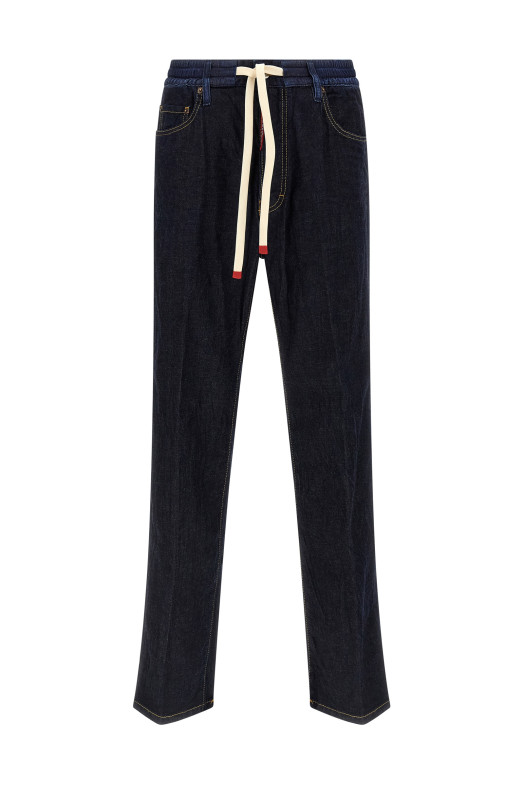 Crinkled effect jeans Blue