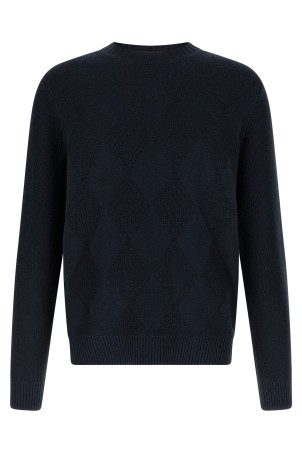 Diamond intarsia sweater Blue