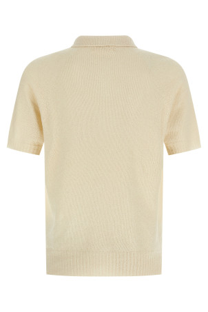 Spongy effect polo shirt Beige