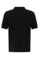 Spongy effect polo shirt Black