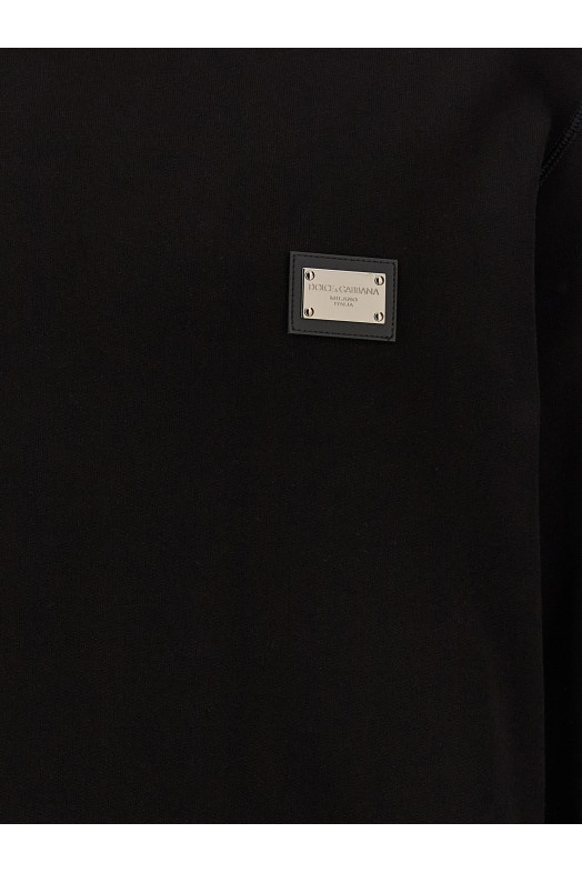 Logo plate sweatshirt Black
