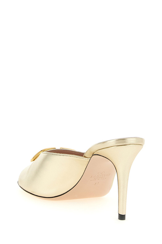 Valentino Garavani Vlogo Signature Sandals Gold