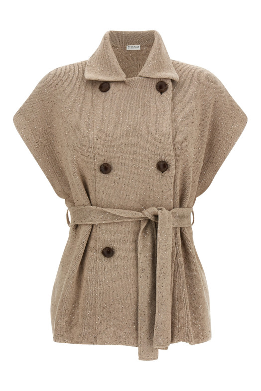 'Diamante' vest Beige