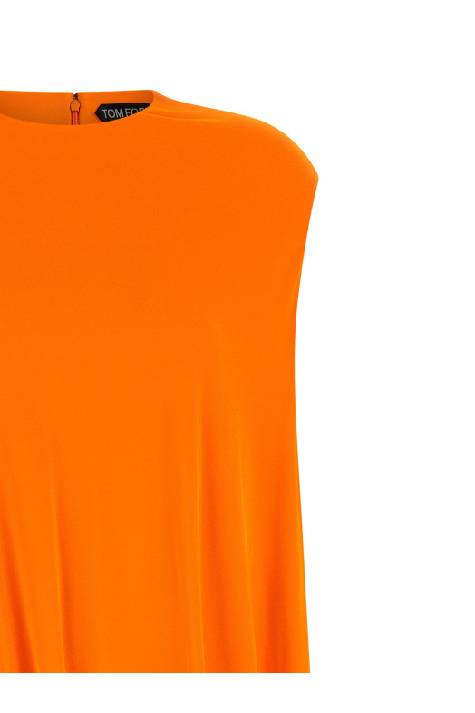 'Impossible Asymmetric cap' top orange