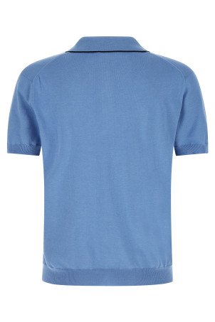 Cotton and silk polo shirt BLUE