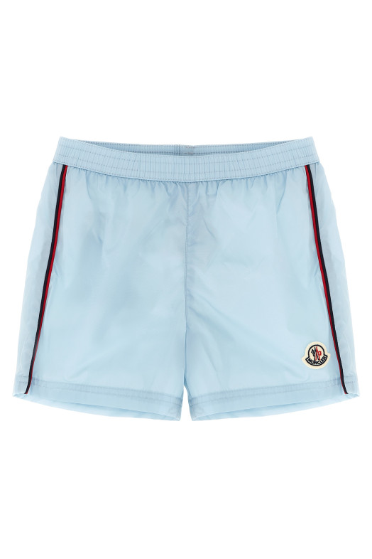 Tricolor piping swimsuit BLUE