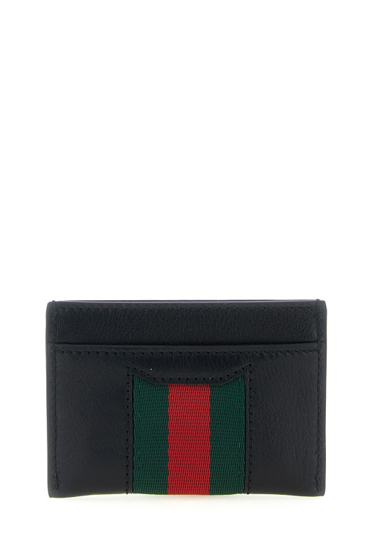'Web Horsebit Gucci' card holder Black