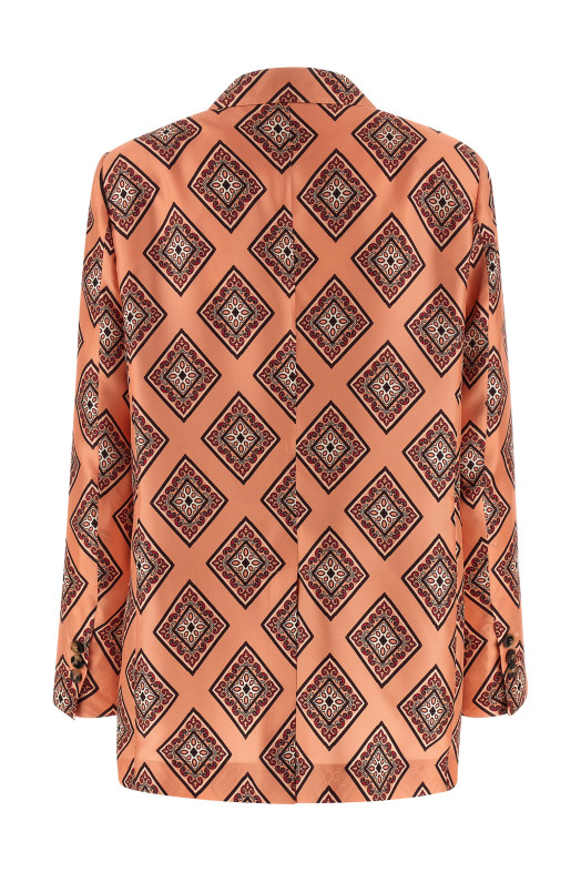 Tie print blazer Pink