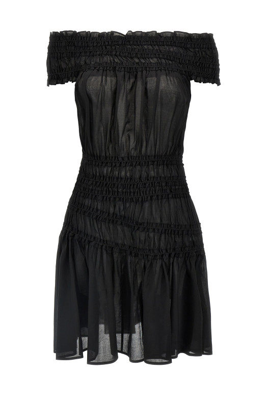 'Smocked Cotton' dress Black
