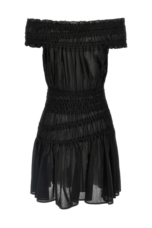'Smocked Cotton' dress Black