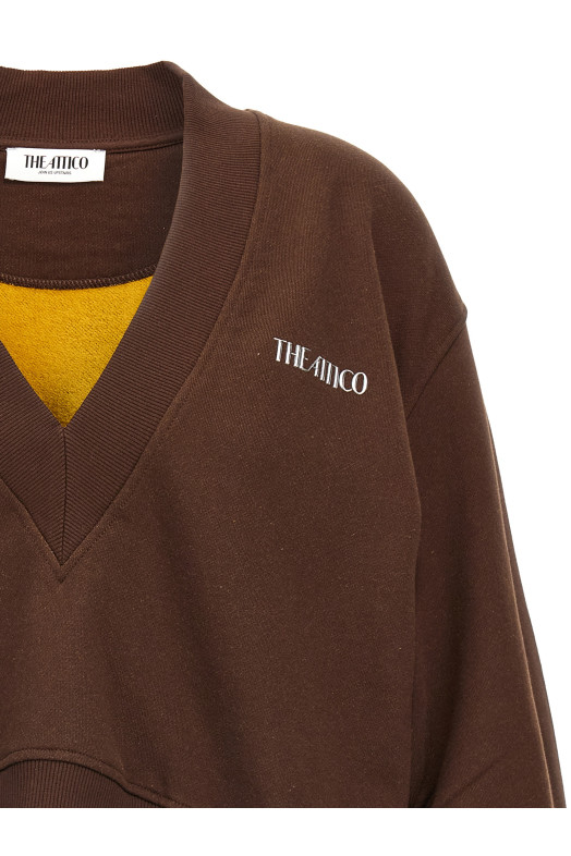 3D logo sweatshirt Brown