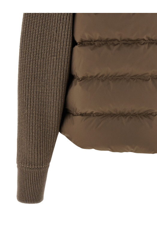 Nylon down jacket Brown